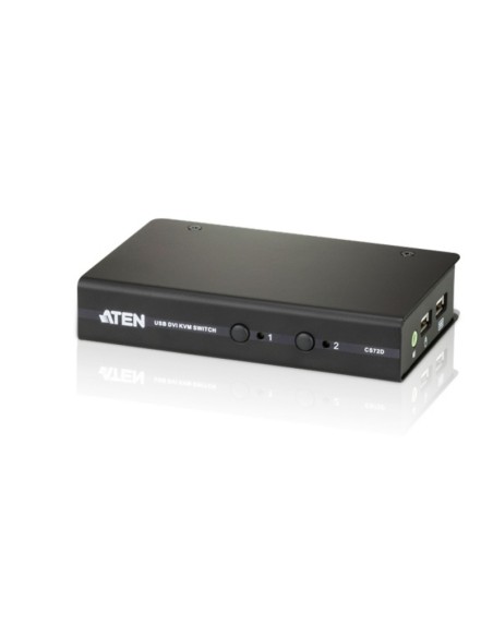 Aten CS72D switch per keyboard-video-mouse (kvm) Nero