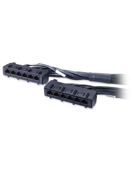 APC 40ft Cat6 UTP, 6x RJ-45 - 6x RJ-45 cavo di rete Nero 12,19 m U UTP (UTP)