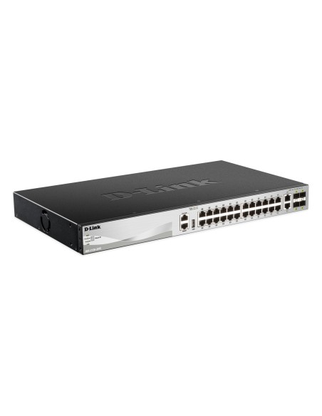 D-Link DGS-3130-30TS Gestito L3 Gigabit Ethernet (10 100 1000) Nero, Grigio