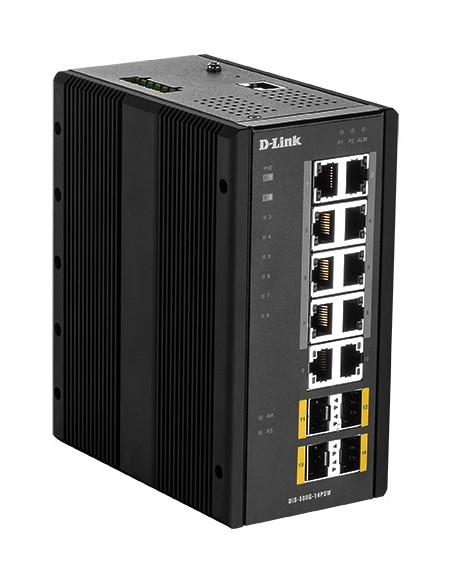 D-Link DIS‑300G‑14PSW Gestito L2 Gigabit Ethernet (10 100 1000) Supporto Power over Ethernet (PoE) Nero