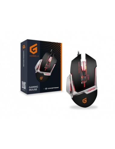 Conceptronic DJEBBEL 8 mouse USB tipo A Ottico 4000 DPI