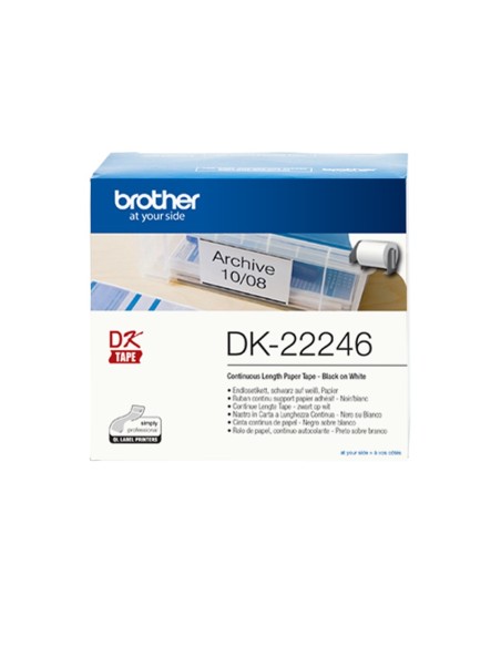 Brother DK-22246 nastro per etichettatrice Nero su bianco