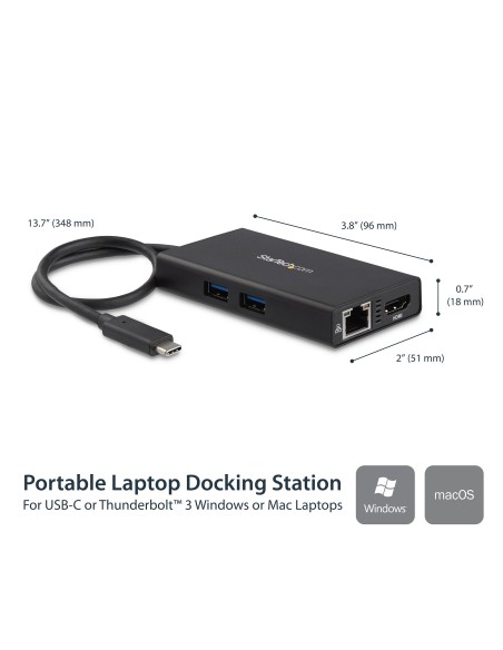 StarTech.com Adattatore USB-C Multiporta per Portatili - Power Delivery - HDMI 4K - USB 3.0
