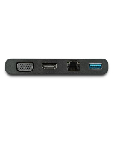 StarTech.com Adattatore multiporta USB C con HDMI, VGA, Gigabit Ethernet e USB 3.0 - Mini dock hub USB C a HDMI 4K o VGA 1080p