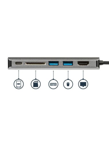 StarTech.com Adattatore Multiporta USB-C - Lettore Schede SD - Power Delivery - 4K HDMI - GbE - 2x USB 3.0 - NUOVA VERSIONE
