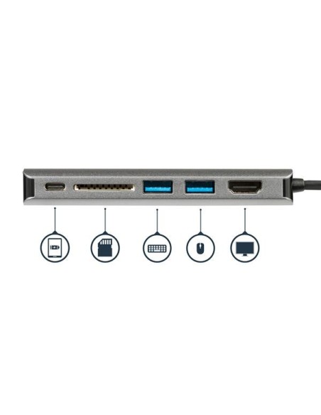 StarTech.com Adattatore Multiporta USB-C - Lettore Schede SD - Power Delivery - 4K HDMI - GbE - 2x USB 3.0 - NUOVA VERSIONE