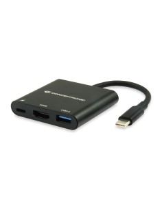 Conceptronic DONN01B hub di interfaccia USB 3.2 Gen 1 (3.1 Gen 1) Type-C 5000 Mbit s Nero