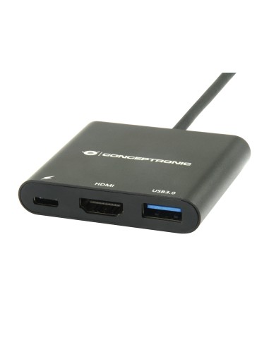 Conceptronic DONN01B hub di interfaccia USB 3.2 Gen 1 (3.1 Gen 1) Type-C 5000 Mbit s Nero