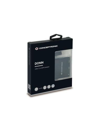 Conceptronic DONN01B hub di interfaccia USB 3.2 Gen 1 (3.1 Gen 1) Type-C 5000 Mbit s Nero
