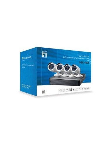 LevelOne DSK-4001 kit di videosorveglianza Cablato 4 canali