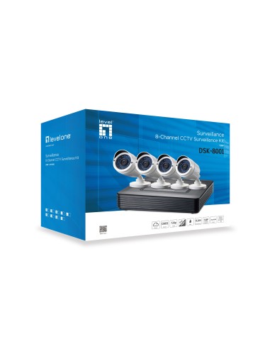 LevelOne DSK-8001 kit di videosorveglianza Cablato 4 canali