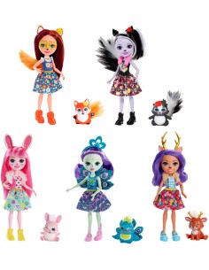 Mattel Enchantimals, Bambole con Amici Cuccioli, Assortimento 2