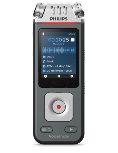 Philips Voice Tracer DVT8110 00 dittafono Flash card Antracite, Cromo