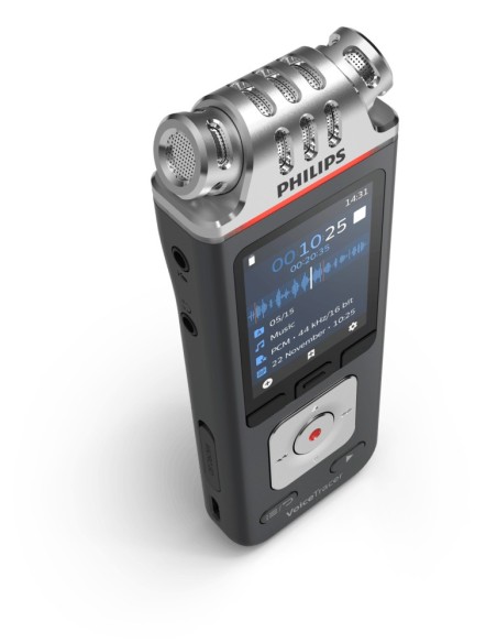Philips Voice Tracer DVT8110 00 dittafono Flash card Antracite, Cromo