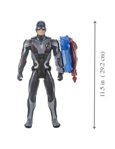 Hasbro Marvel Avengers  Endgame - Captain America Titan Hero con Power FX incluso - Action Figure da 30 cm