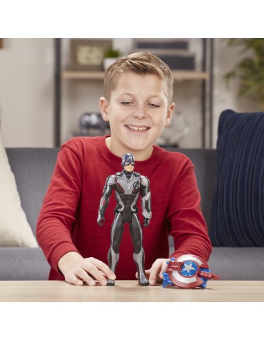 Hasbro Marvel Avengers  Endgame - Captain America Titan Hero con Power FX incluso - Action Figure da 30 cm