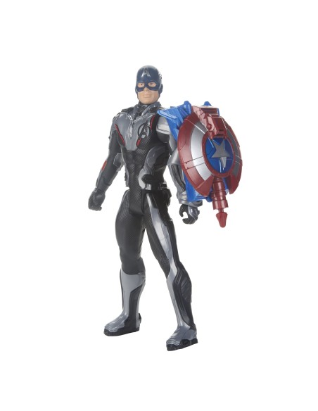 Hasbro Marvel Avengers  Endgame - Captain America Titan Hero con Power FX incluso - Action Figure da 30 cm