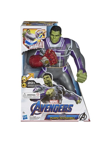 Hasbro Avengers  Endgame - Hulk Pugni Invincibili (action figure elettronica con 20 suoni e frasi)