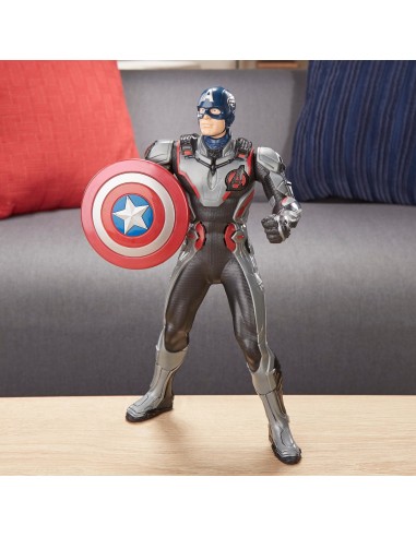 Hasbro Marvel Avengers  Endgame - Captain America lancia scudo (Action Figure interattiva elettronica con suoni e frasi in