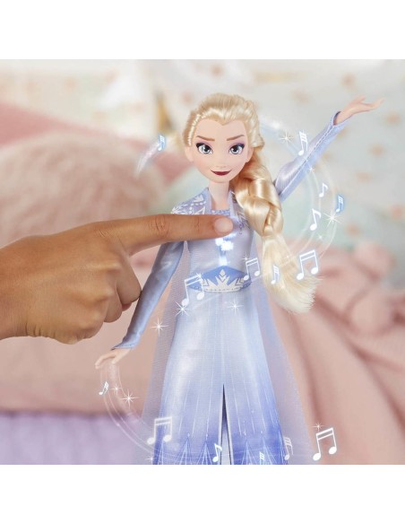 Hasbro Disney Frozen 2 - Anna ed Elsa cantanti, con musica e abito che si illumina (bambole in modelli assortiti, ispirate al