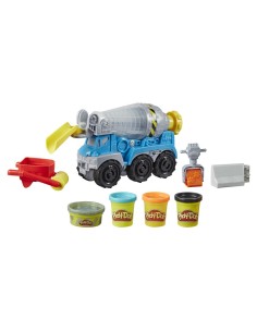 Play-Doh - Autocarro Betoniera (playset Wheels con pasta da modellare color cemento e in 3 colori atossici)