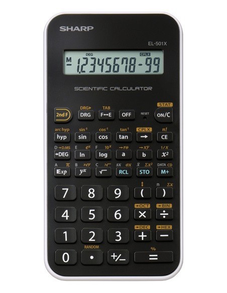 Sharp EL-501XB calcolatrice Tasca Calcolatrice scientifica Nero, Bianco