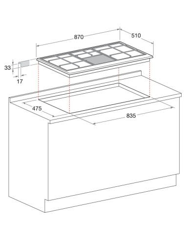 Hotpoint PHN 962 TS IX HA Acciaio inossidabile Da incasso 90 cm Gas 6 Fornello(i)