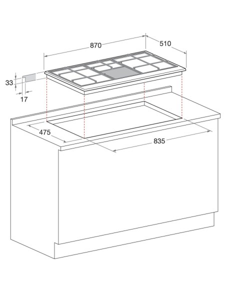 Hotpoint PHN 962 TS IX HA Acciaio inossidabile Da incasso 90 cm Gas 6 Fornello(i)