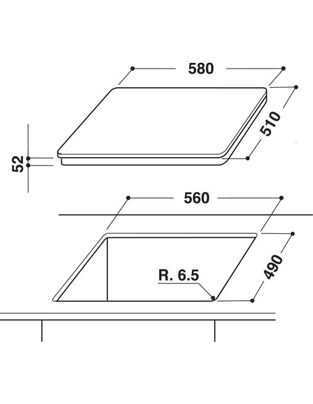 Hotpoint IKIA 640 F piano cottura Nero Da incasso 58 cm Piano cottura a induzione 4 Fornello(i)