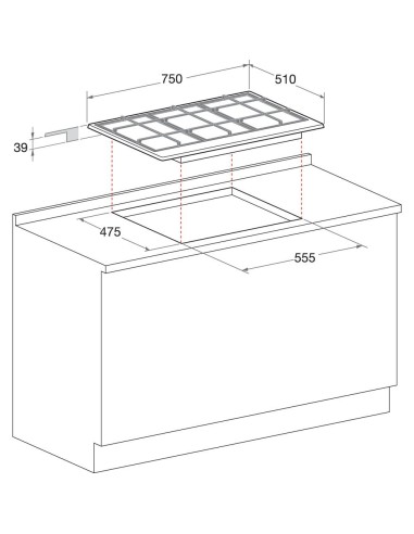 Hotpoint PCN 750 T (AN) R  HA Antracite Da incasso 75 cm Gas 5 Fornello(i)
