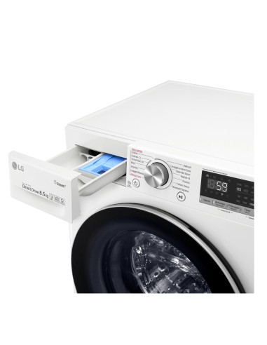 LG F2WV7S8P1 Lavatrice Slim Intelligente AIDD 8.5kg Vapore TurboWash 1400 Giri min Carica frontale Classe A+++-30%