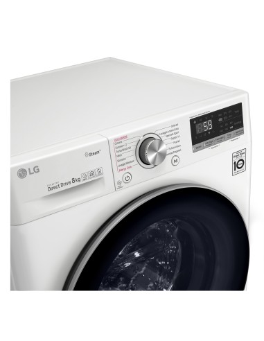 LG F4WV708P1 Lavatrice Intelligente AIDD 8kg Vapore TurboWash 1400 Giri min Carica frontale Classe A+++-40%