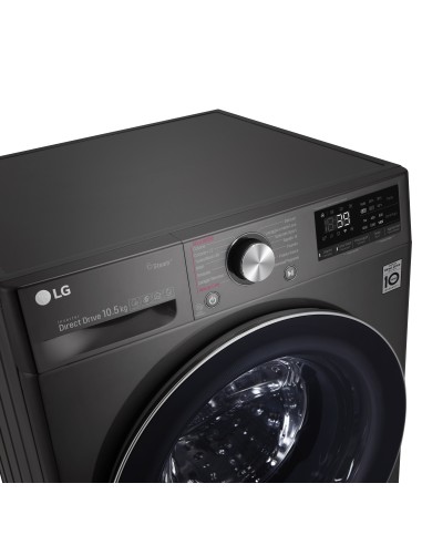 LG F4WV910P2S Lavatrice Intelligente AIDD 10,5kg Vapore TurboWash 360 1400 Giri min Carica frontale Classe A+++-50%