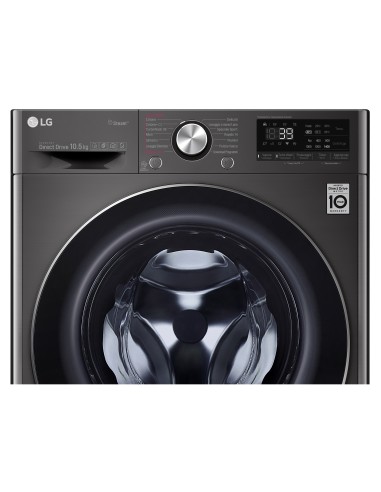 LG F4WV910P2S Lavatrice Intelligente AIDD 10,5kg Vapore TurboWash 360 1400 Giri min Carica frontale Classe A+++-50%