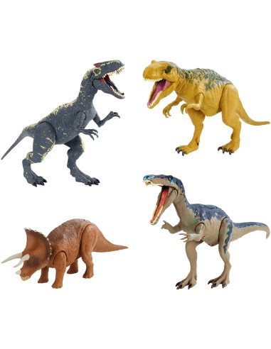 Mattel Jurassic World Dinosauri Ruggi-sauri con suoni, Assortimento, FMM23