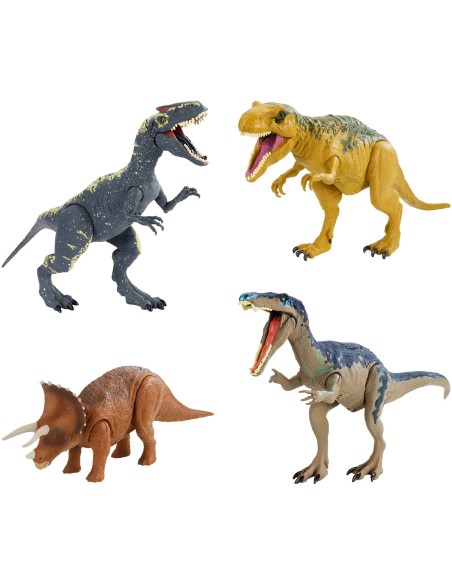 Mattel Jurassic World Dinosauri Ruggi-sauri con suoni, Assortimento, FMM23