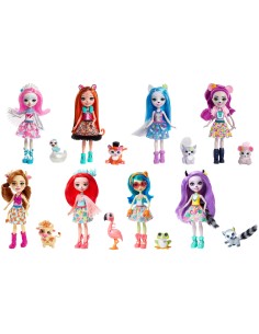 Mattel Enchantimals Bambole con amici cuccioli, Assortimento, FNH22