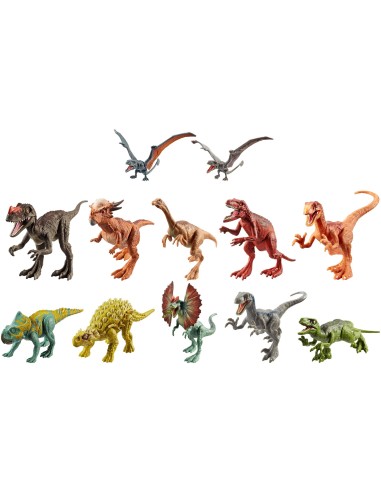 Mattel Jurassic World Dino Azione & Attacco, Dinosauri Articolati, Assortimento, FPF11