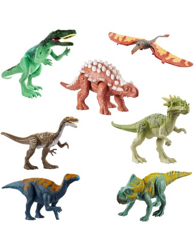 Mattel Jurassic World Dino Azione & Attacco, Dinosauri Articolati, Assortimento, FPF11