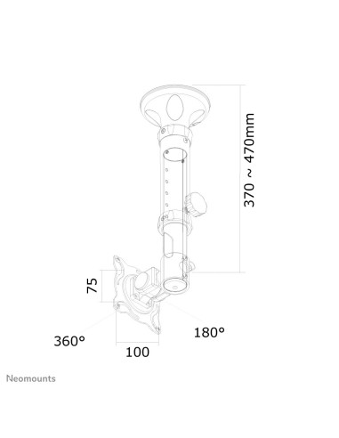 Neomounts by Newstar Supporto da soffitto per schermi LCD LED TFT
