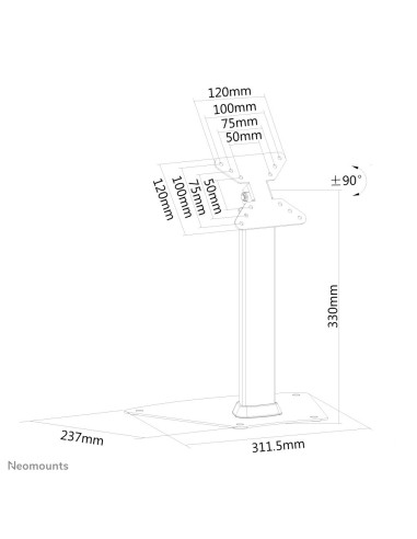 Neomounts by Newstar Supporto da scrivania per TV