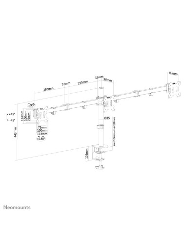 Neomounts by Newstar Supporto da scrivania per monitor