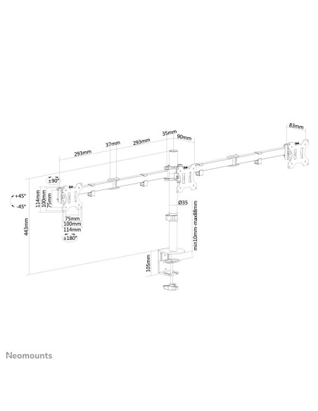 Neomounts by Newstar Supporto da scrivania per monitor