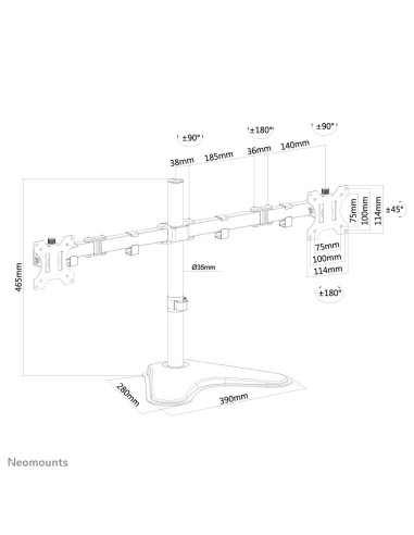 Neomounts by Newstar Supporto da scrivania per monitor