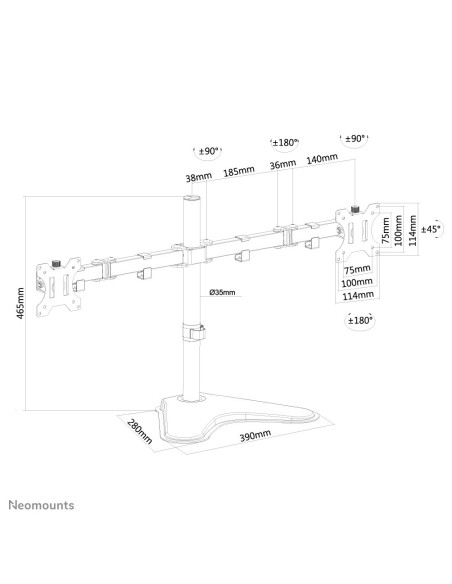Neomounts by Newstar Supporto da scrivania per monitor
