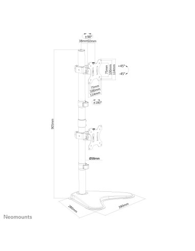 Neomounts by Newstar Supporto da scrivania per monitor