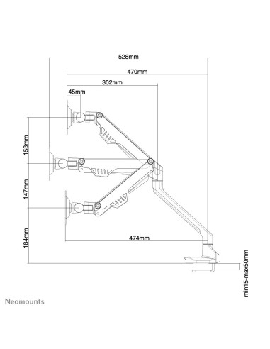 Neomounts by Newstar Supporto da scrivania per monitor
