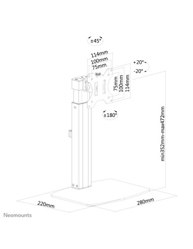 Neomounts by Newstar Supporto da scrivania per monitor