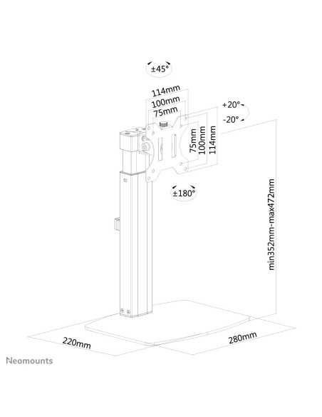Neomounts by Newstar Supporto da scrivania per monitor