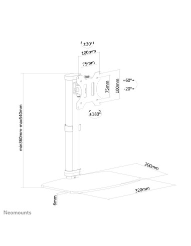 Neomounts by Newstar Supporto da scrivania per monitor
